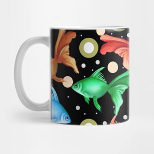 Colorful fishes seamless pattern Mug